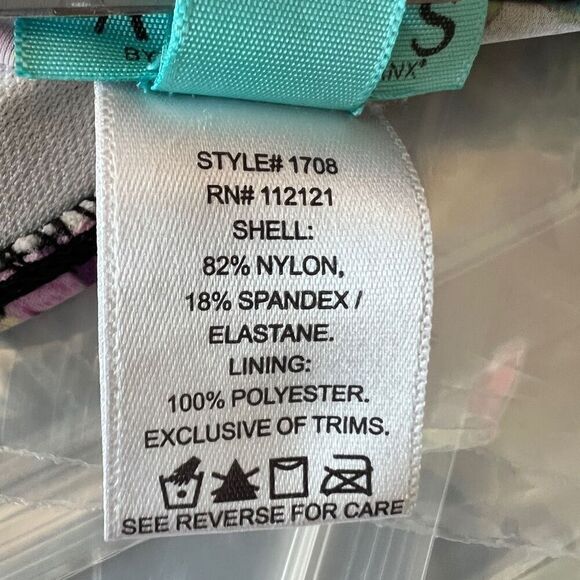 Love Your Assets by Spanx Halter Ruffled Tankini Top Size Medium Floral Print - Picture 13 of 14